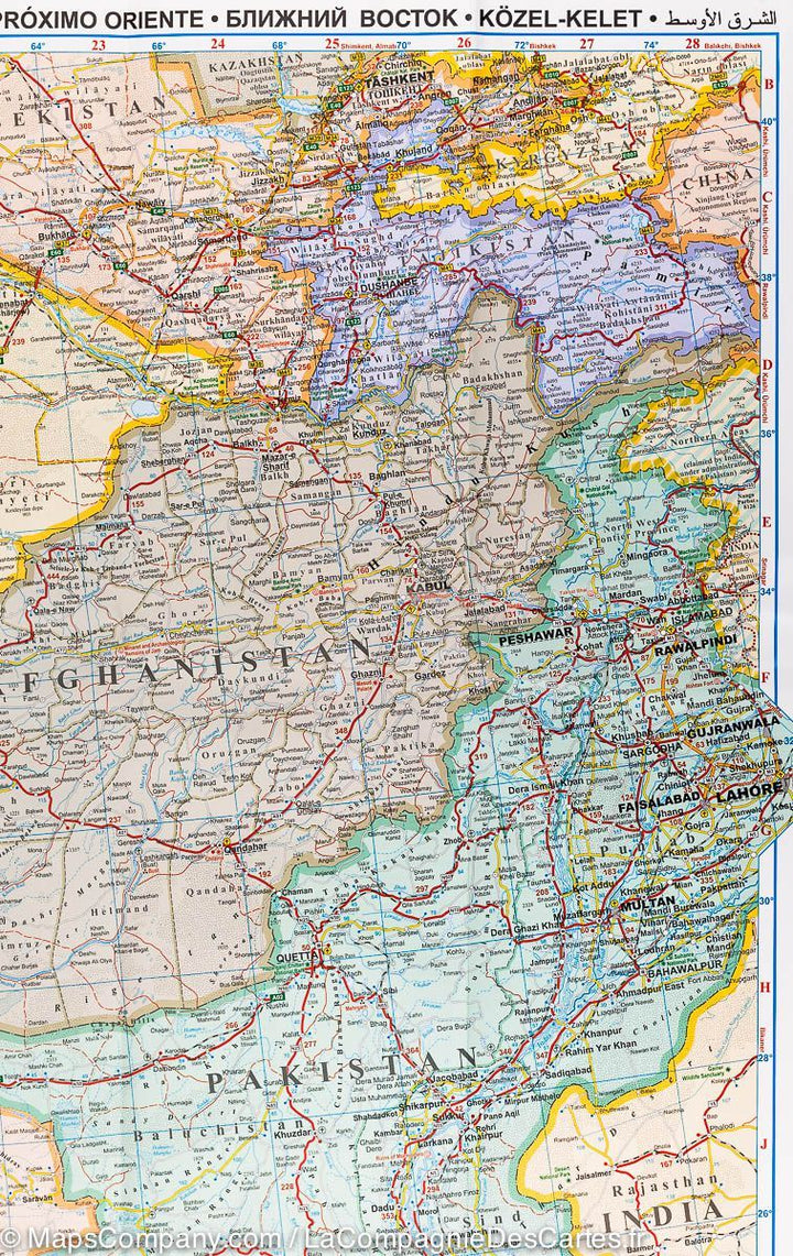 Carte politique &#8211; Proche Orient | Gizi Map - La Compagnie des Cartes