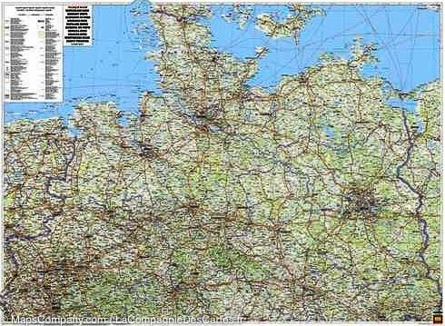 Carte routière de l'Allemagne Nord | Freytag & Berndt - La Compagnie des Cartes