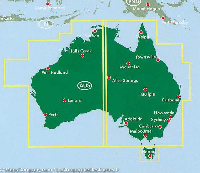 Carte routière de l'Australie | Freytag & Berndt - La Compagnie des Cartes