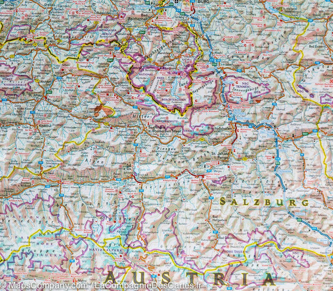 Carte routière - Autriche | National Geographic carte pliée National Geographic 