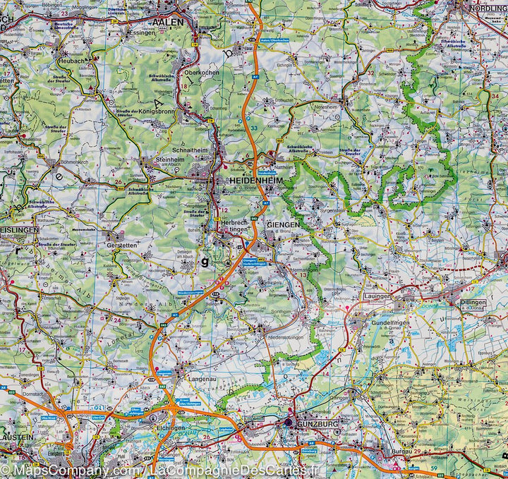 Carte routière - Bade-Wurtemberg (Allemagne) | Freytag & Berndt carte pliée Freytag & Berndt 