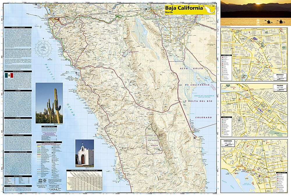 Carte routière - Basse Californie Nord (Mexique) | National Geographic carte pliée National Geographic 