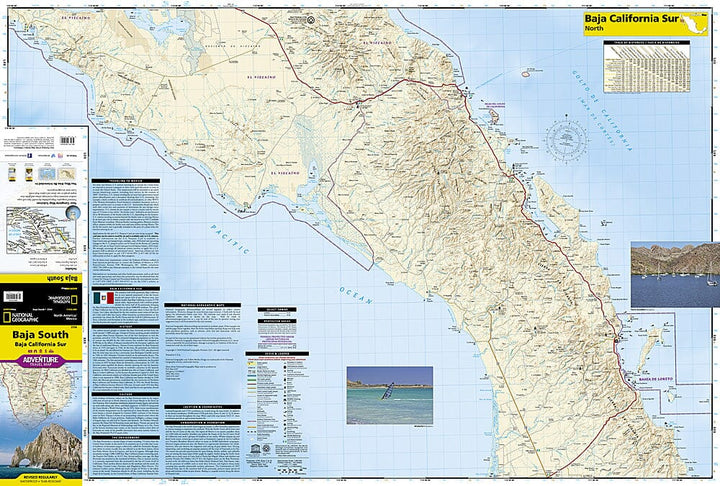 Carte routière - Basse Californie Sud (Mexique) | National Geographic carte pliée National Geographic 