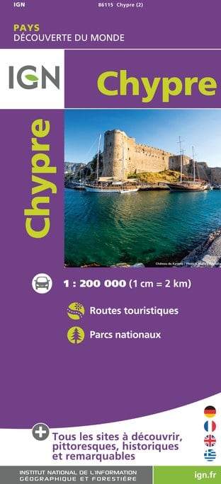 Carte routière - Chypre | IGN carte pliée IGN 