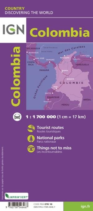Carte routière - Colombie | IGN carte pliée IGN 