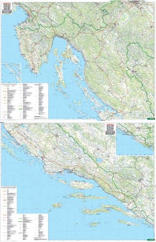 Carte routière - Côte Croate (Istrie, Dalmatie) | Freytag & Berndt carte pliée Freytag & Berndt 