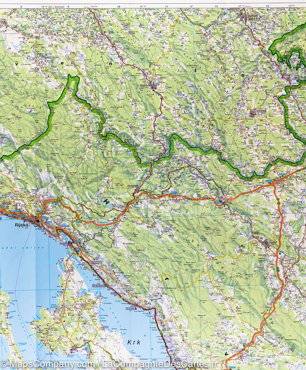 Carte routière - Côte Croate (Istrie, Dalmatie) | Freytag & Berndt carte pliée Freytag & Berndt 