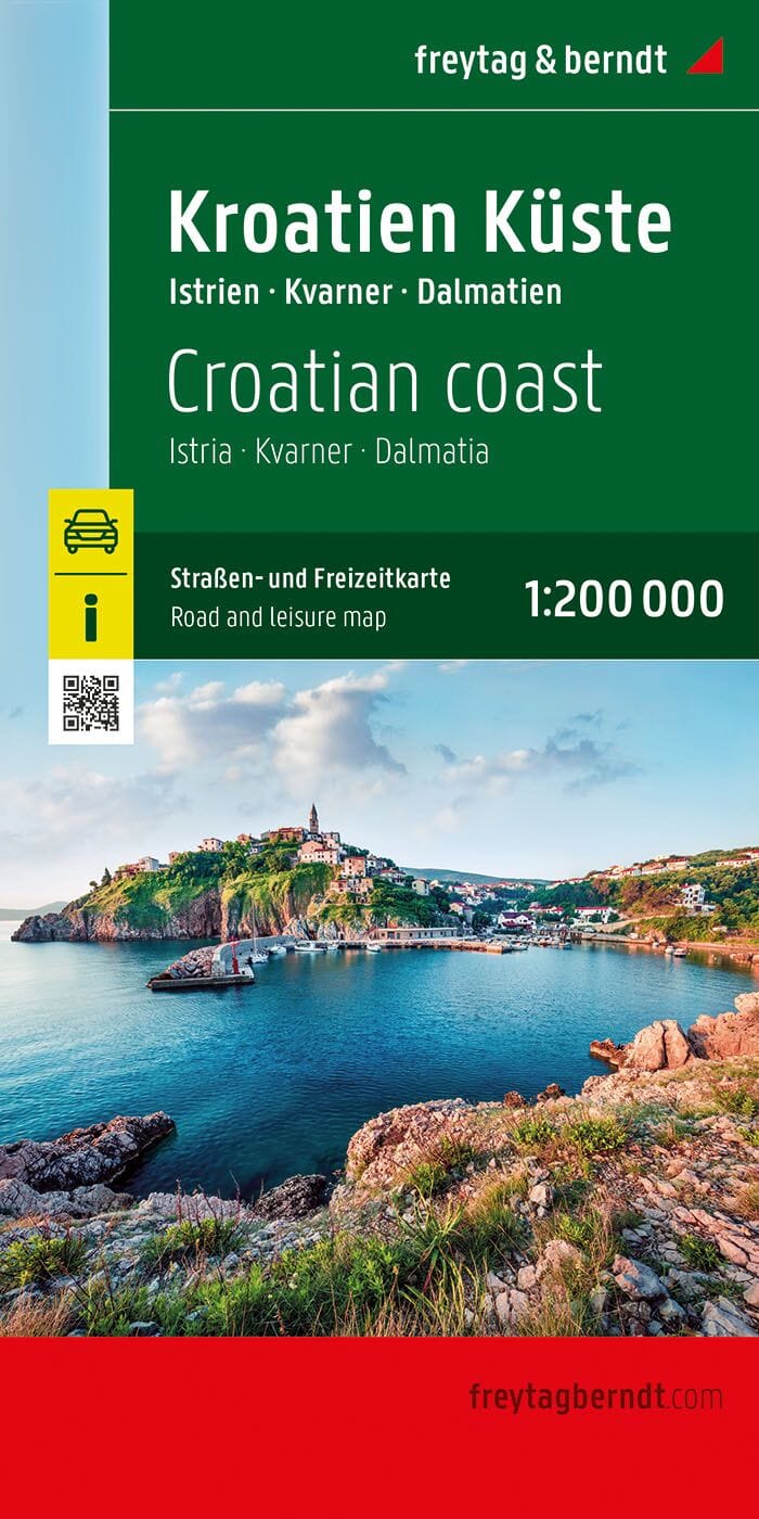 Carte routière - Côte Croate (Istrie, Kvarner, Dalmatie) | Freytag & Berndt carte pliée Freytag & Berndt 