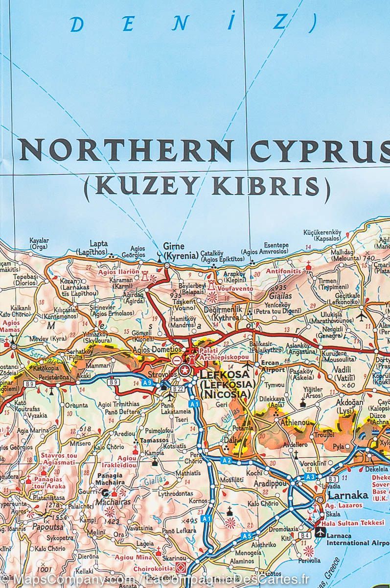 Carte routière - Côte méditerranéenne de la Turquie | National Geographic carte pliée National Geographic 