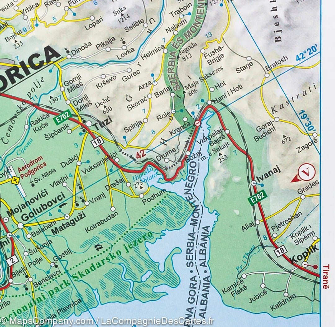 Carte routière - Dalmatie & Istrie (Croatie, Monténégro, Slovénie) | Gizi Map - La Compagnie des Cartes