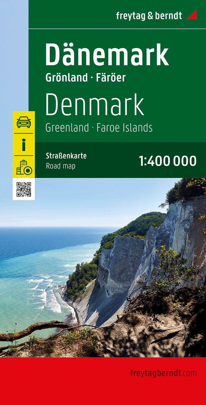 Carte routière - Danemark, incluant les îles Féroé & Groënland | Freytag & Berndt carte pliée Freytag & Berndt 