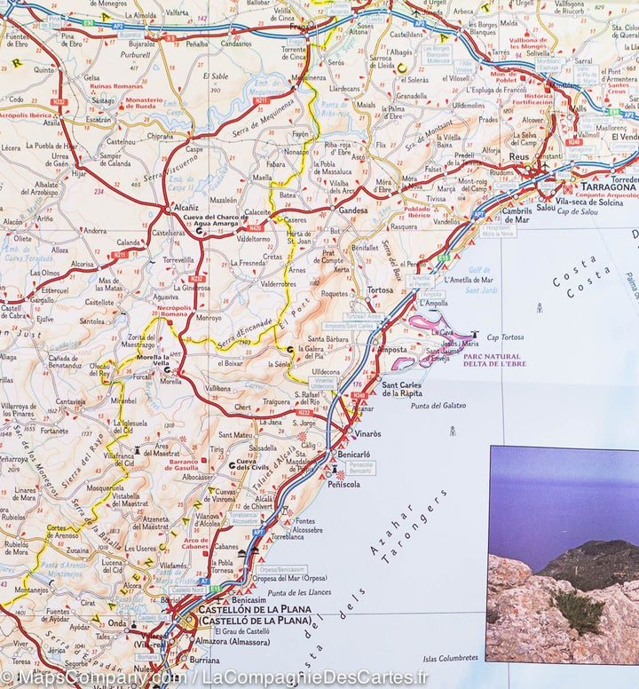 Carte routière - Espagne & Portugal | National Geographic carte pliée National Geographic 