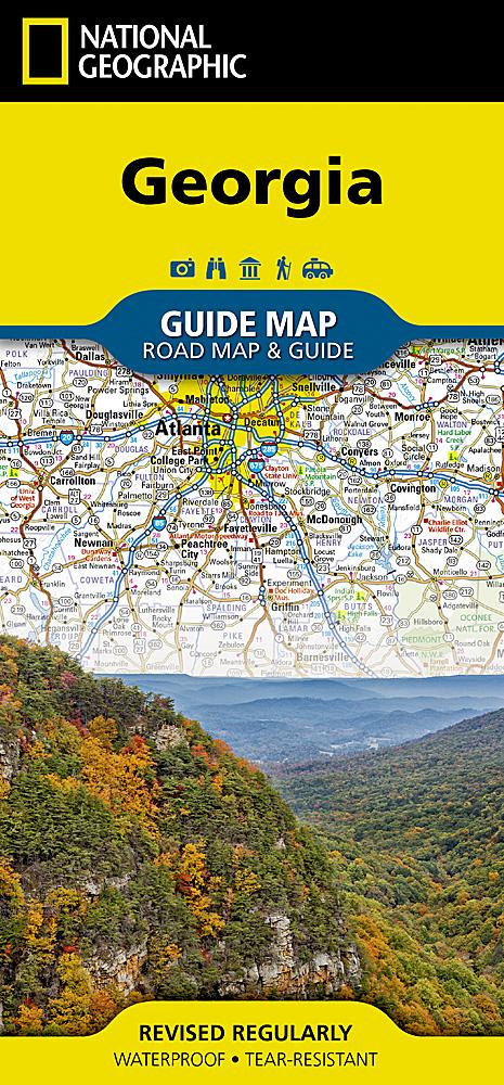 Carte routière - État de Géorgie (USA) | National Geographic carte pliée National Geographic 