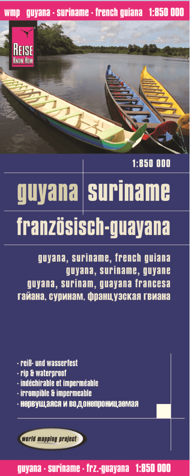 Carte routière - Guyana, du Surinam et de la Guyane Française | Reise Know How carte pliée Reise Know-How 