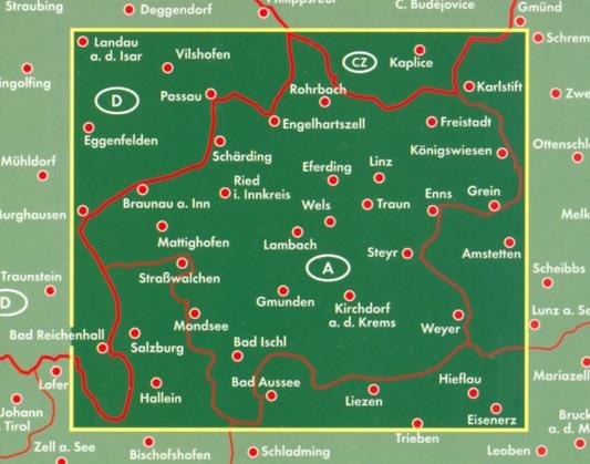 Carte routière - Haute Autriche | Freytag & Berndt carte pliée Freytag & Berndt 