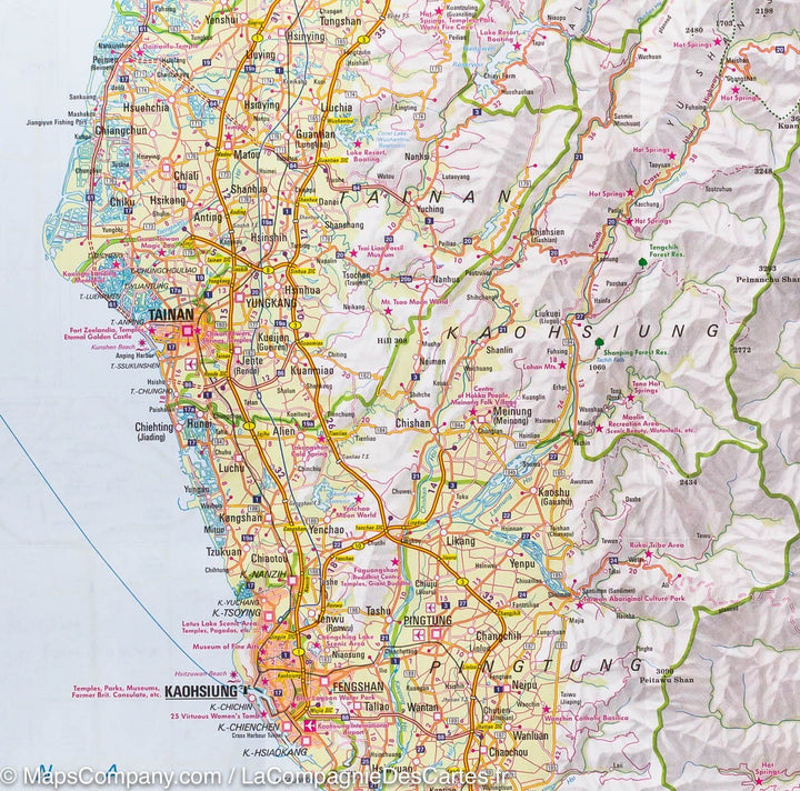 Carte détaillée de Taiwan | Nelles Map - La Compagnie des Cartes