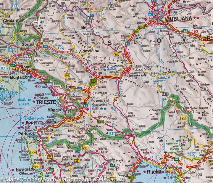 Carte routière de l'Italie | IGN - La Compagnie des Cartes
