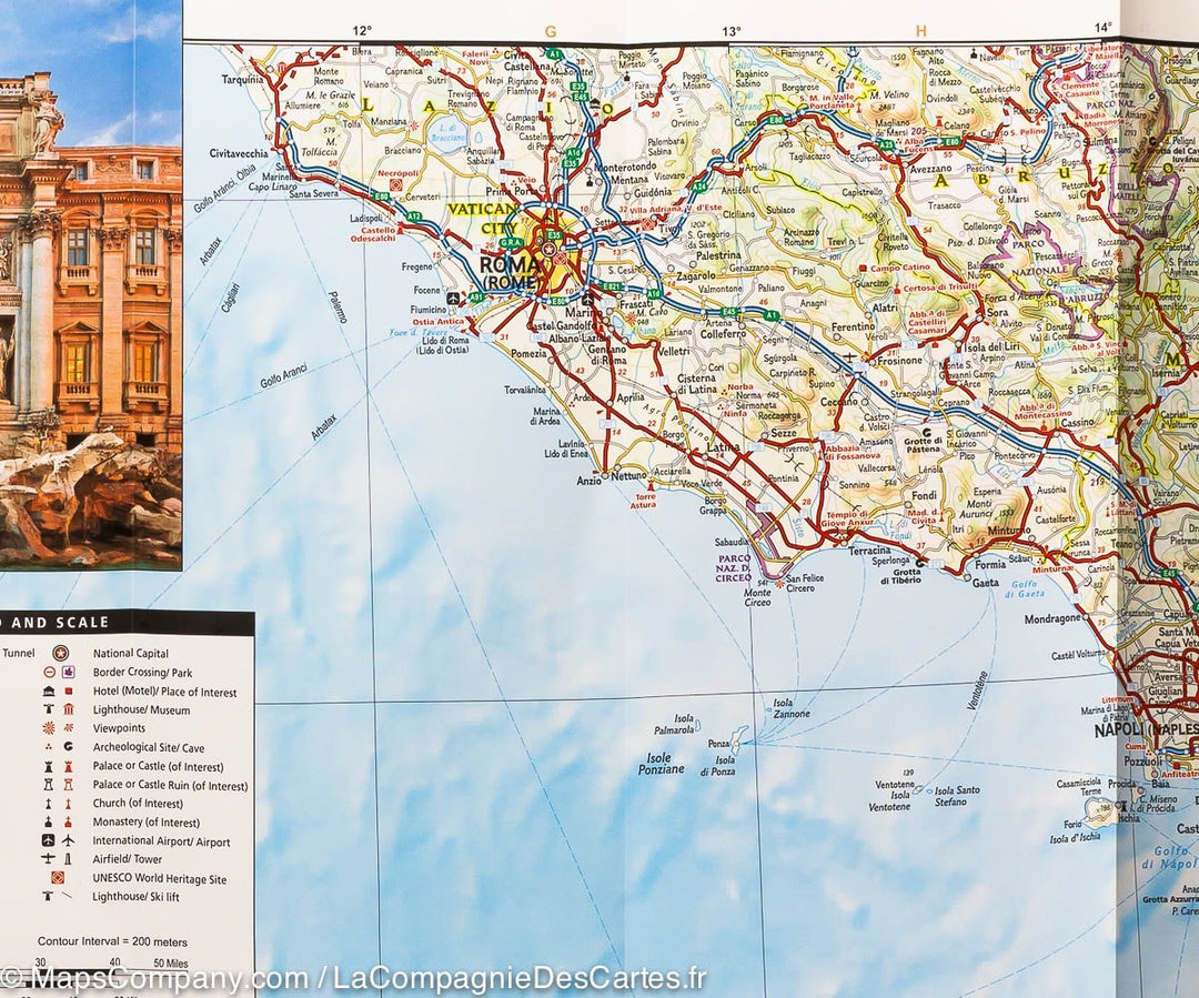 Carte routière - Italie | National Geographic carte pliée National Geographic 