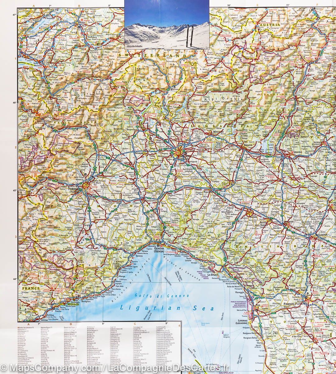 Carte routière - Italie | National Geographic carte pliée National Geographic 