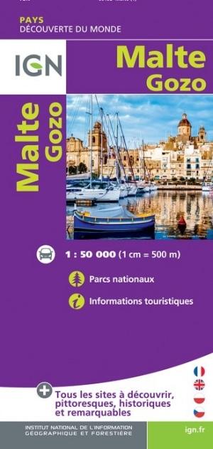 Carte routière - Malte & Gozo | IGN carte pliée IGN 