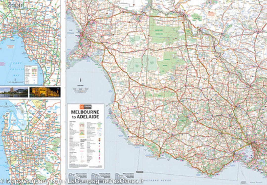 Carte routière de la Région entre Melbourne et Adelaide (Australie) | Hema Maps - La Compagnie des Cartes
