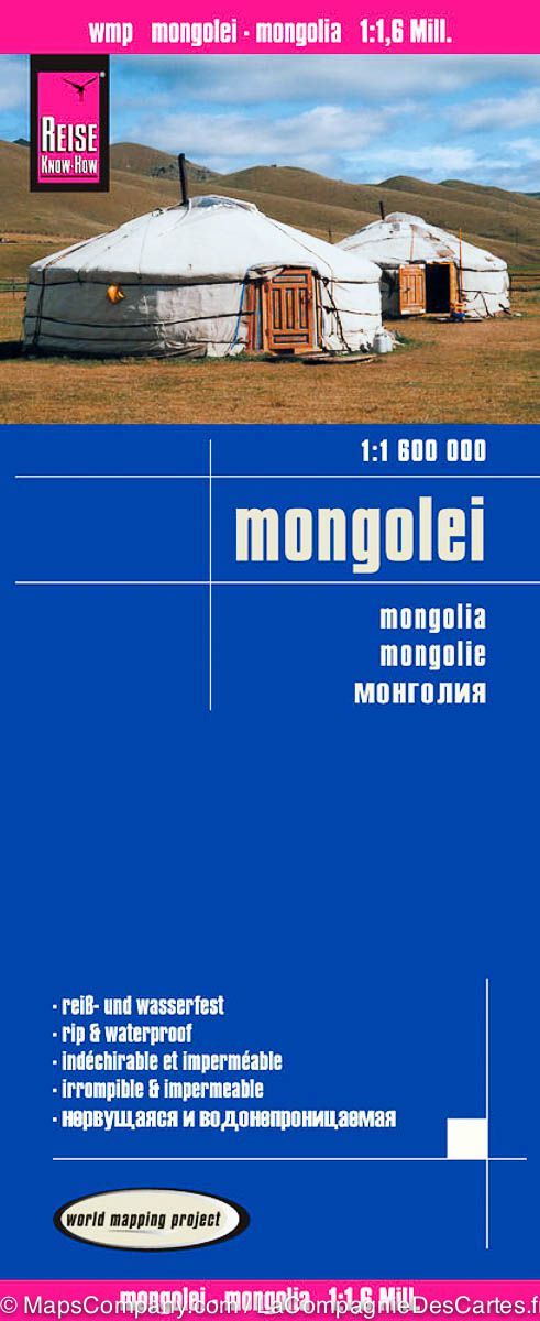 Carte routière - Mongolie | Reise Know How carte pliée Reise Know-How 