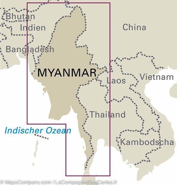 Carte routière - Myanmar (Birmanie) | Reise Know How carte pliée Reise Know-How 