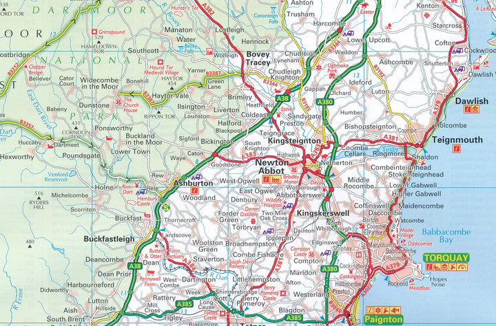 Carte routière n° 1 - Angleterre Ouest & Sud du Pays de Galles | AA Publishing carte pliée AA Publishing 