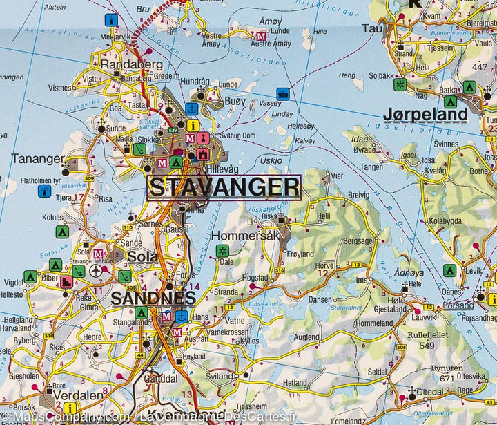 Carte routière n° 1 - Norvège Sud (Oslo, Bergen, Stavanger) | Freytag & Berndt carte pliée Freytag & Berndt 