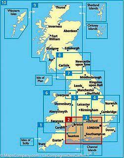 Carte du centre-sud de l'Angleterre #2 | AA Publishing - La Compagnie des Cartes