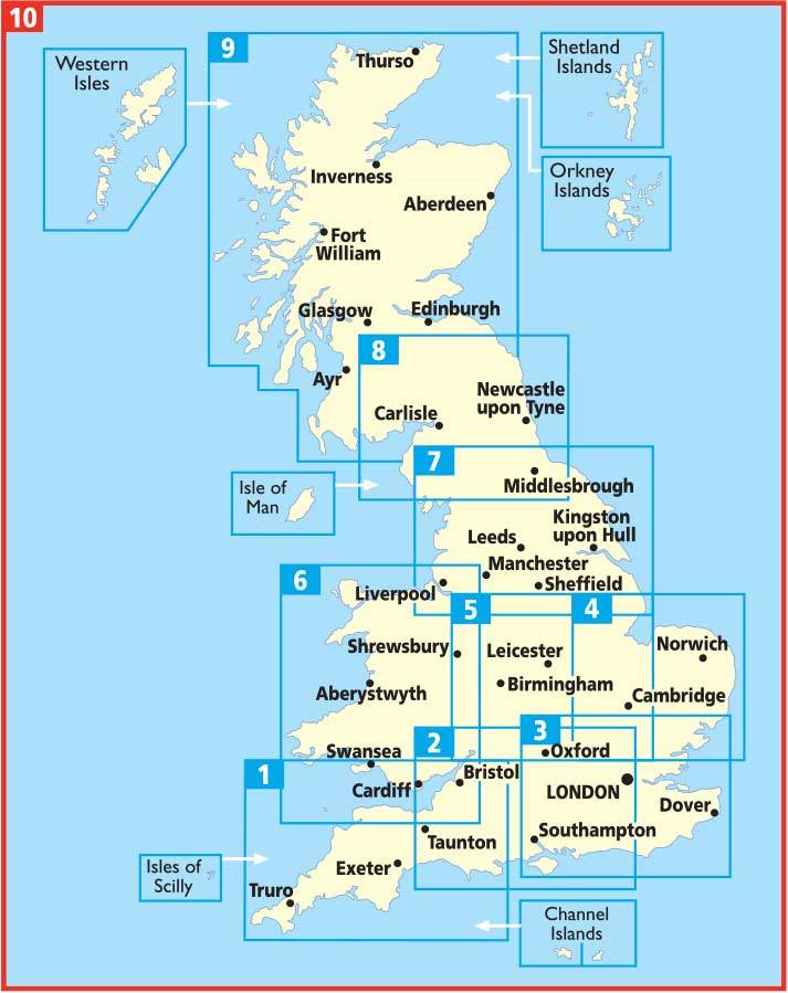 Carte du centre-sud de l'Angleterre #2 | AA Publishing - La Compagnie des Cartes