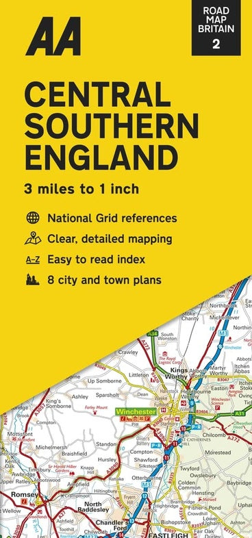 Carte routière n° 2 - Angleterre Centre-sud | AA Publishing carte pliée AA Publishing 