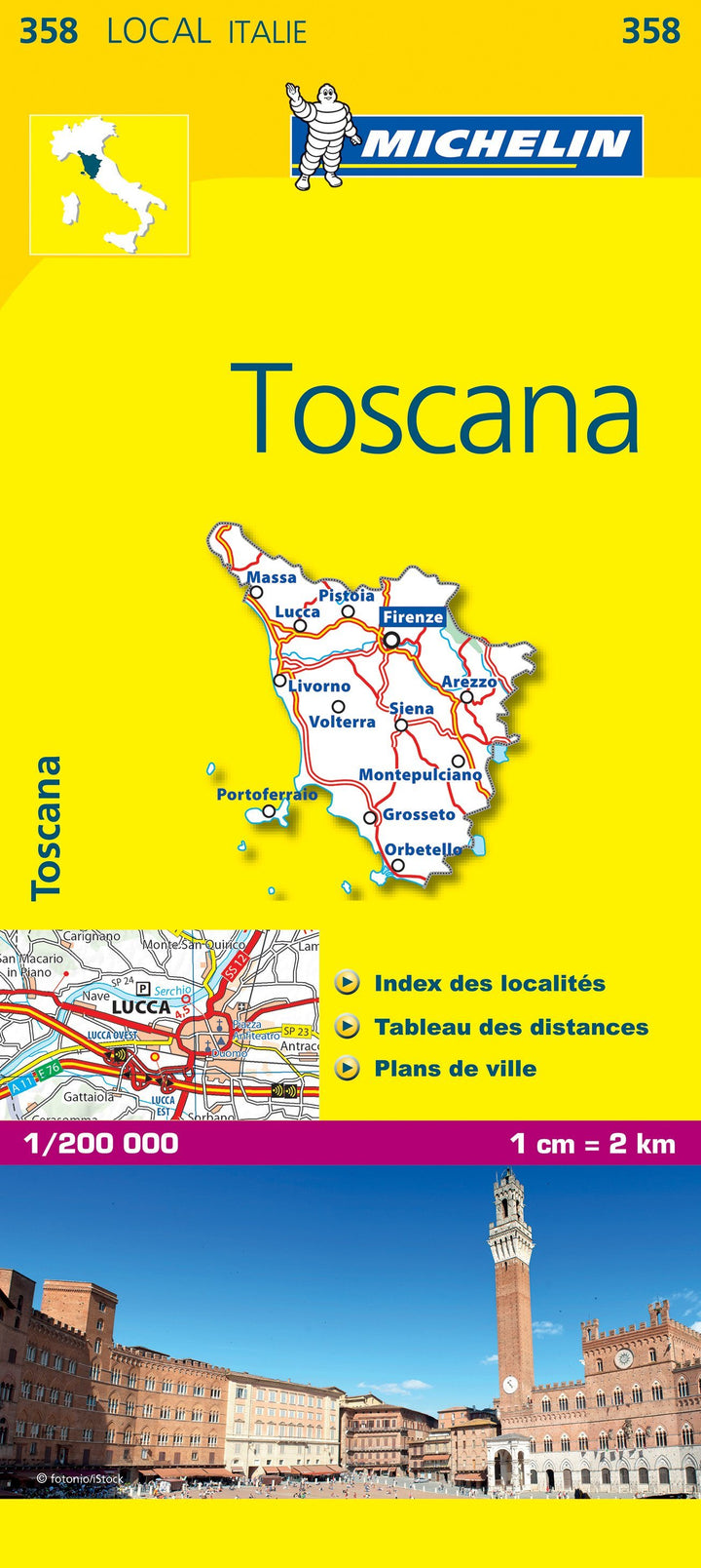 Carte routière n° 358 - Toscane | Michelin carte pliée Michelin 