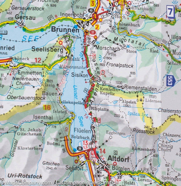 Carte routière de la Suisse Sud-Ouest | Michelin - La Compagnie des Cartes