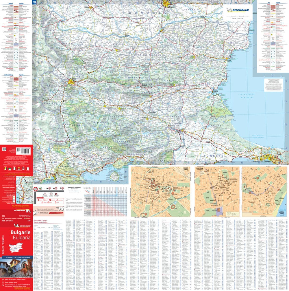 Carte routière n° 739 - Bulgarie | Michelin carte pliée Michelin 