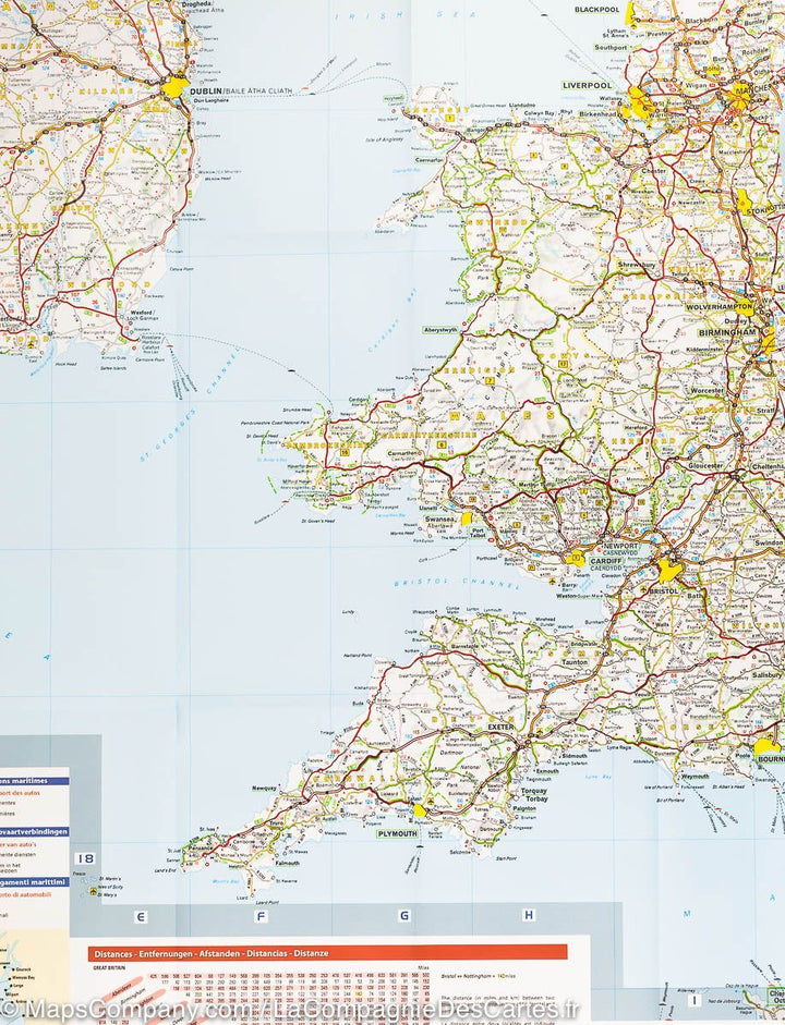 Carte routière n° 798 - Grande Bretagne & Irlande (indéchirable) | Michelin carte pliée Michelin 