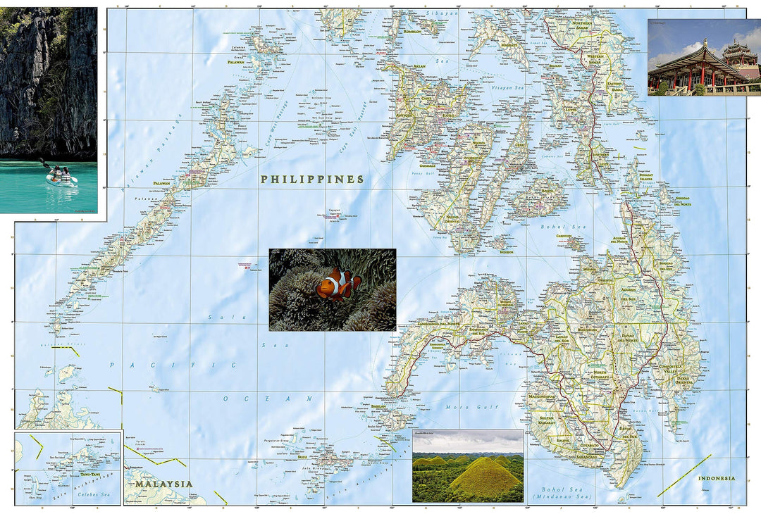 Carte routière - Philippines | National Geographic carte pliée National Geographic 