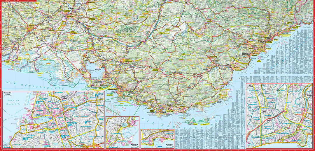 Carte routière plastifiée - Provence, Alpes, Côte d'Azur | Express Map carte pliée Express Map 