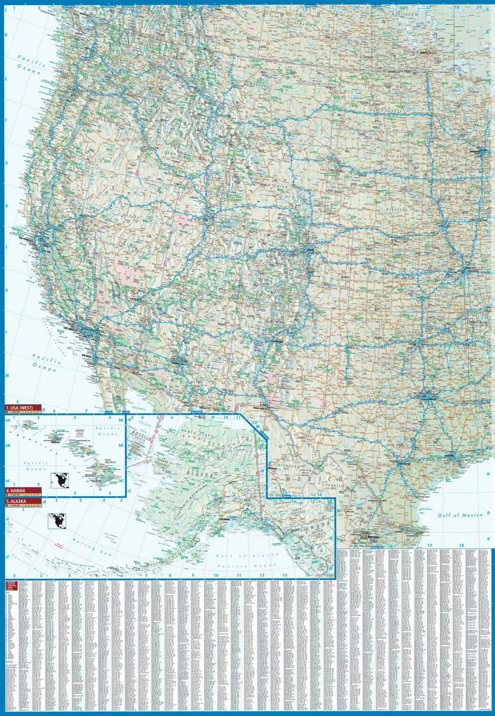 Carte routière plastifiée - USA Interstate | Borch Map carte pliée Borch Map 