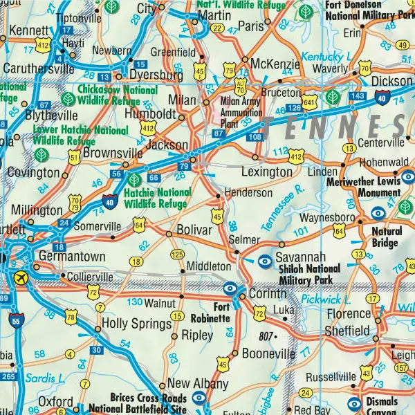 Carte routière plastifiée - USA Sud-Est | Borch Map carte pliée Borch Map 