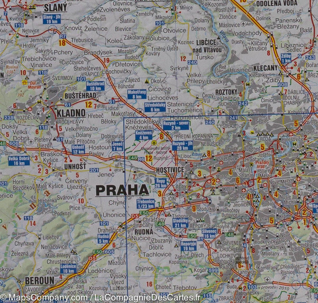Carte routière de la République Tchèque au 1 / 250 000 | Freytag & Berndt - La Compagnie des Cartes