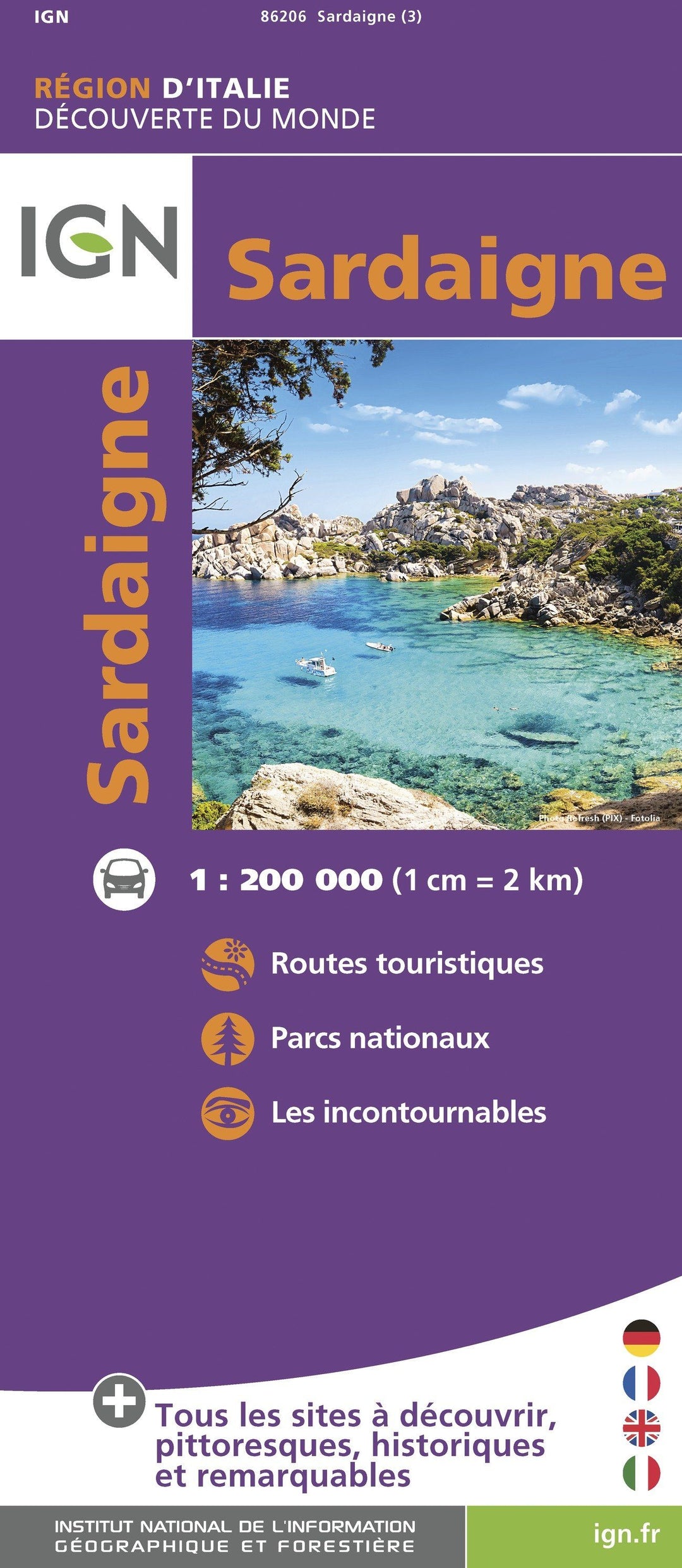 Carte routière - Sardaigne | IGN carte pliée IGN 