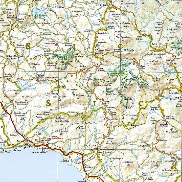 Carte routière - Sicile | National Geographic carte pliée National Geographic 