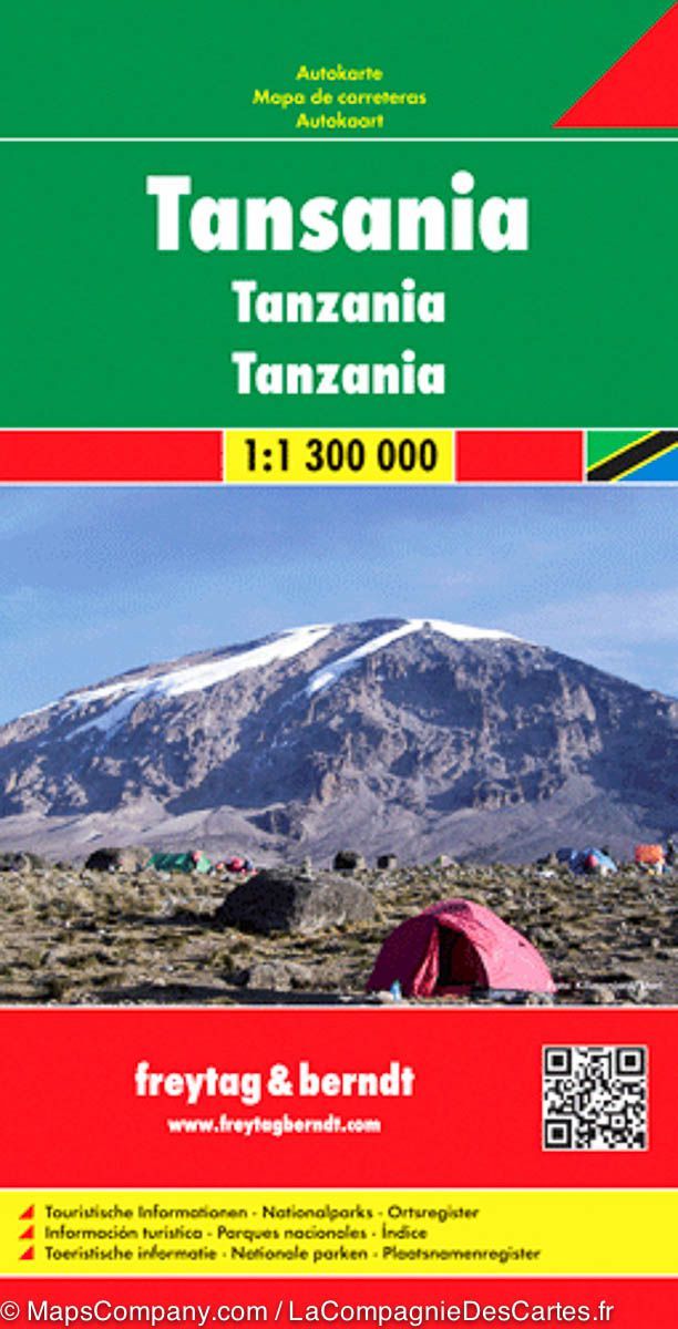 Carte routière de la Tanzanie | Freytag & Berndt - La Compagnie des Cartes