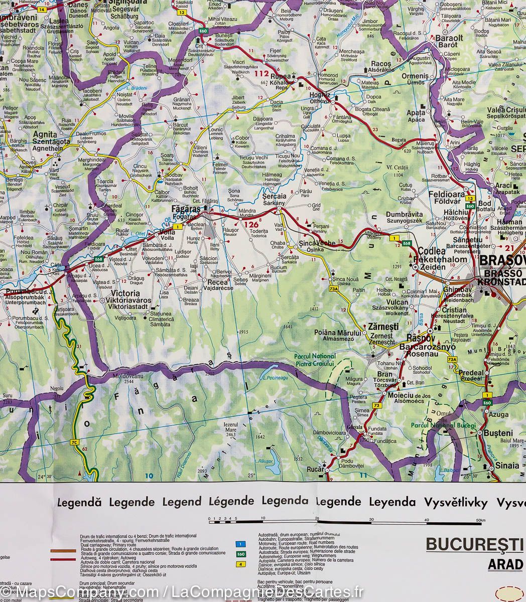 Carte routière de la Transylvannie (Roumanie) | Freytag &amp; Berndt - La Compagnie des Cartes