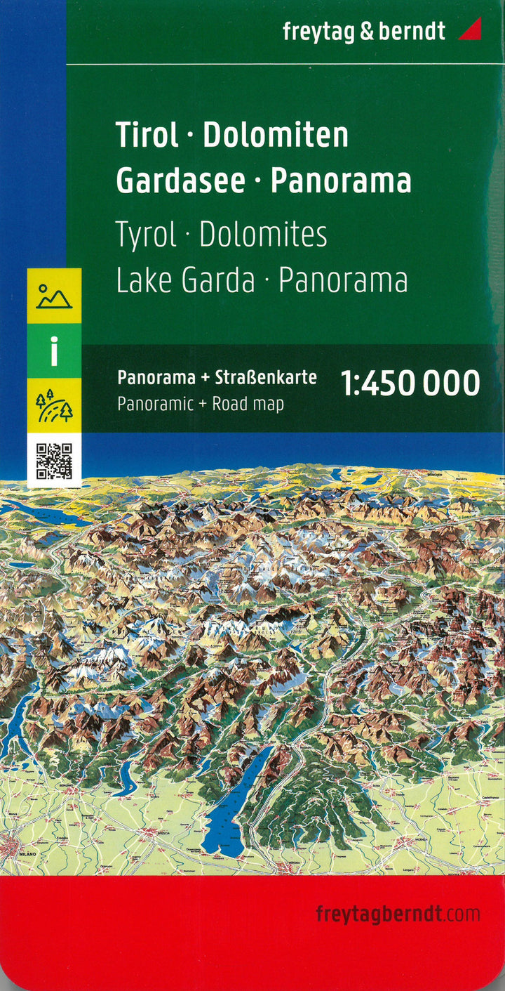 Carte routière - Tyrol, Dolomites & Lac de Garde (Autriche, Italie) | Freytag & Berndt carte pliée Freytag & Berndt 