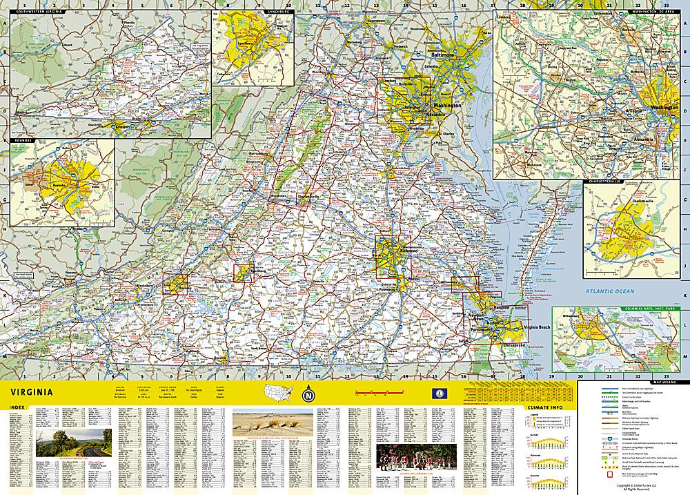Carte routière - Virginie | National Geographic carte pliée National Geographic 