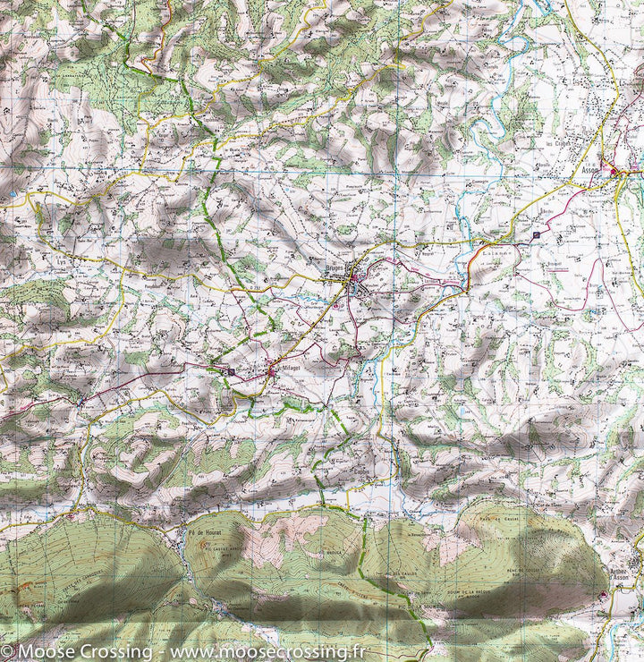 Carte TOP 25 n° 1546 ET - Laruns, Gourette (Vallée d'Ossau, Pyrénées) | IGN carte pliée IGN 