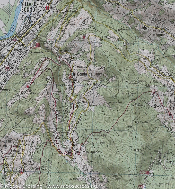 Carte TOP 25 n° 3335 OTR (résistante) - Grenoble, Chamrousse, Belledonne | IGN carte pliée IGN 