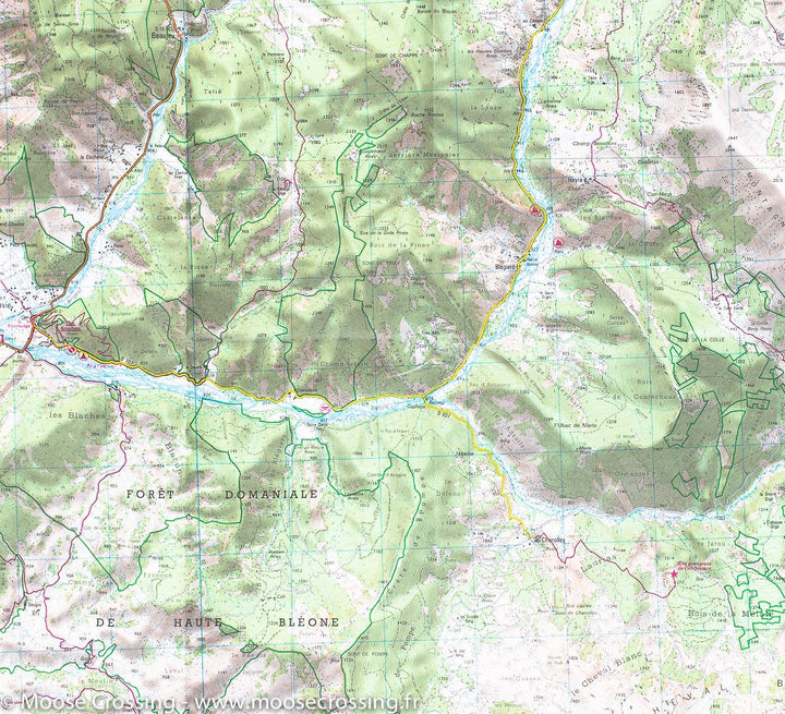 Carte TOP 25 n° 3440 ET - Digne-les-Bains, la Javie & Vallée de la Bléone (Alpes) | IGN carte pliée IGN 